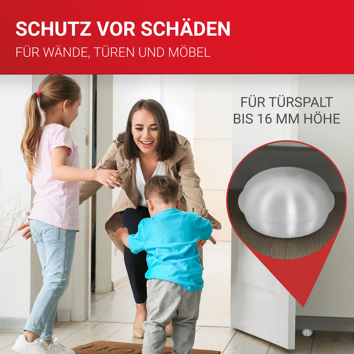 LouMaxx Türstopper Boden selbstklebend aus Gummi - 3er Set transparente Türstopper Gummi in Macarons-Form