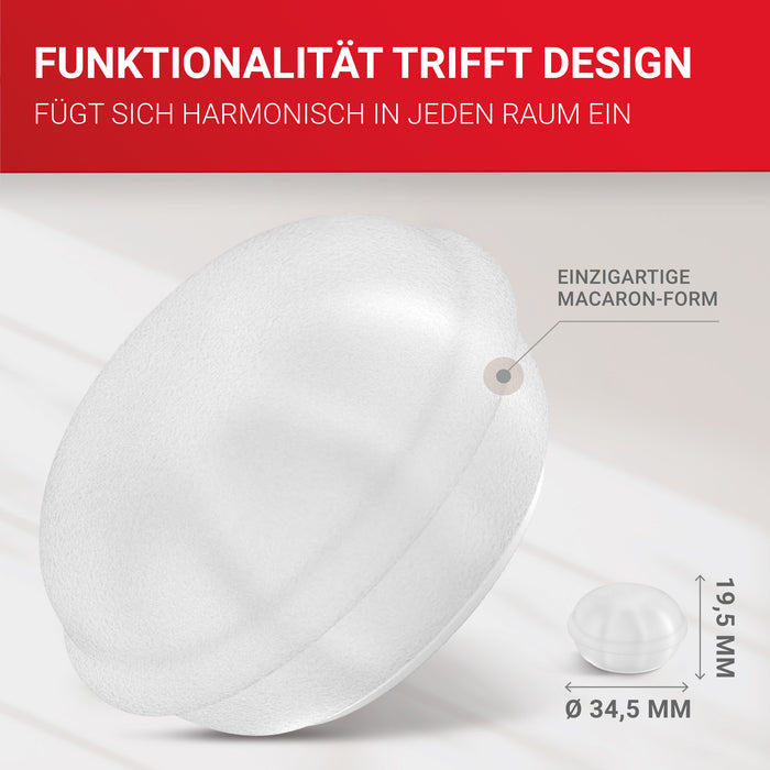 LouMaxx Türstopper Boden selbstklebend aus Gummi - 3er Set transparente Türstopper Gummi in Macarons-Form