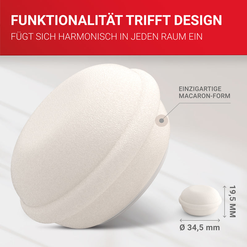 LouMaxx Türstopper Boden selbstklebend aus Gummi - 3er Set in Weiß - Türstopper Gummi in Macarons-Form