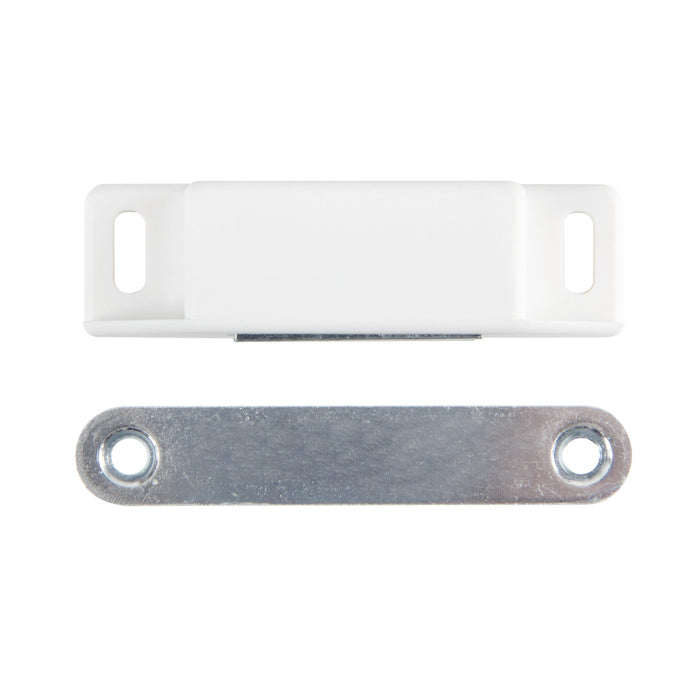 LouMaxx Magnetschnäpper sehr stark - Haltekraft 8kg - 4er Set in weiß – Türmagnet - Magnetverschluss - Tür Magnet - Magnetverschluss Schrank