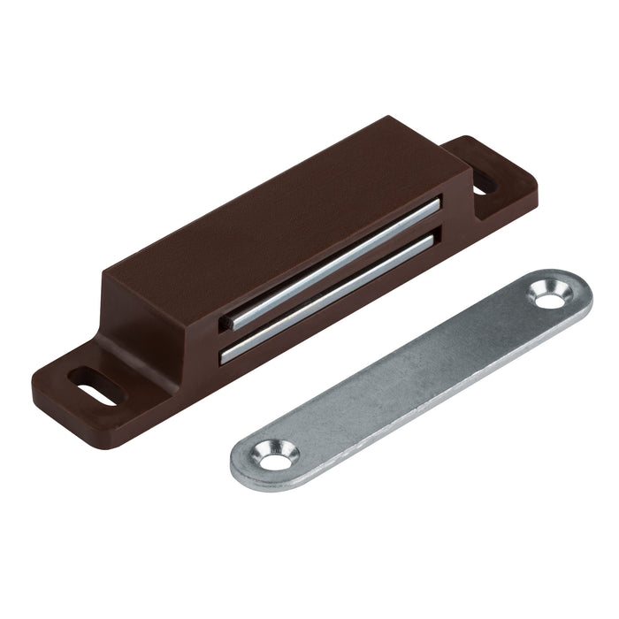 LouMaxx Magnetschnäpper extra stark – Haltekraft 13kg – 2er Set in braun Magnetverschluss – Magnetschloss – Türmagnet – Möbelmagnet – Schranktür