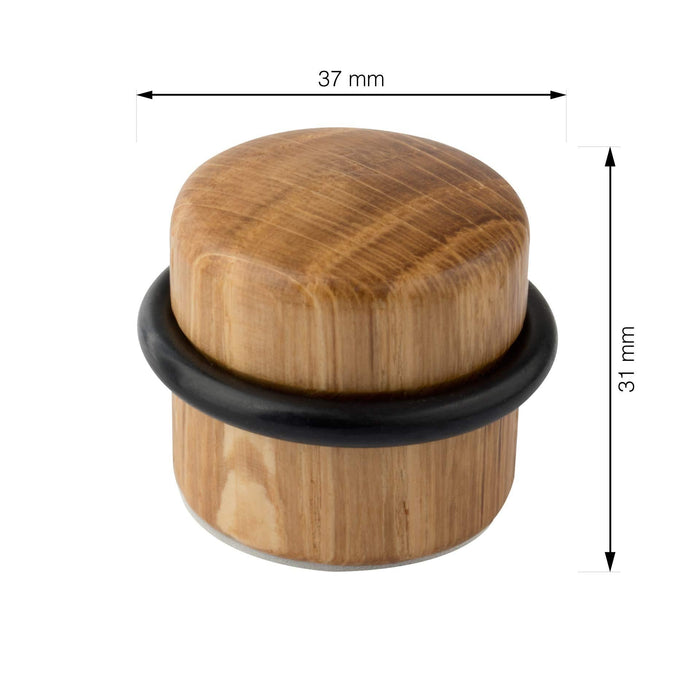 LouMaxx Türstopper Boden selbstklebend Holz, 2er Set - Türstopper Boden - Türstopper zum kleben - Selbstklebende Türstopper in Eiche–Optik