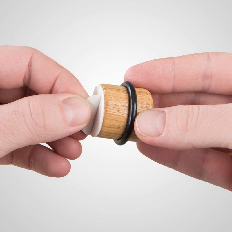 LouMaxx Türstopper Boden selbstklebend Holz, 2er Set - Türstopper Boden - Türstopper zum kleben - Selbstklebende Türstopper in Eiche–Optik