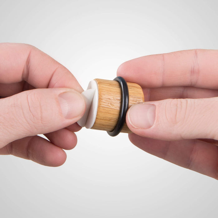 LouMaxx Türstopper Boden selbstklebend Holz, 2er Set - Türstopper Boden - Türstopper zum kleben - Selbstklebende Türstopper in Eiche–Optik