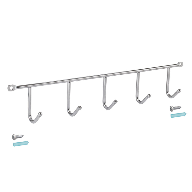 LouMaxx Hakenleiste – Kleiderhaken Wand 2er Set – Gaderobenhakenleiste – optimaler Helfer für Küche, Bad und Garage