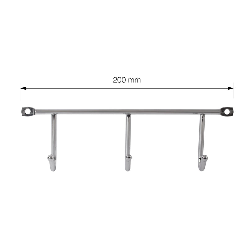 LouMaxx Hakenleiste – Kleiderhaken Wand 2er Set – Gaderobenhakenleiste – optimaler Helfer für Küche, Bad und Garage