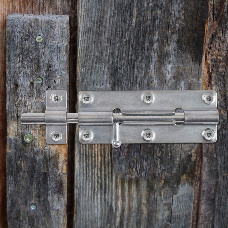 LouMaxx Türriegel 2er Set - Riegelschloss 38x100 mm - inklusive Schrauben - Schlossriegel – Riegel Tür - Schieberiegel – Verriegelung für Türen