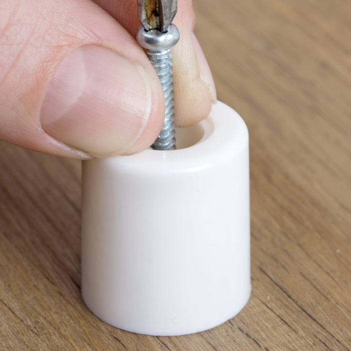 LouMaxx Türstopper Boden Schrauben aus Kunststoff - 3er Set in weiß - Türstopper Boden - Türstopper Kunststoff - Türstopper Bodenmontage