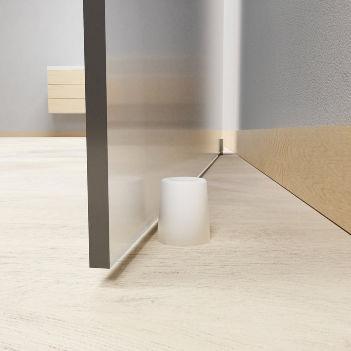 LouMaxx Türstopper Boden Schrauben aus Kunststoff - 3er Set in weiß - Türstopper Boden - Türstopper Kunststoff - Türstopper Bodenmontage