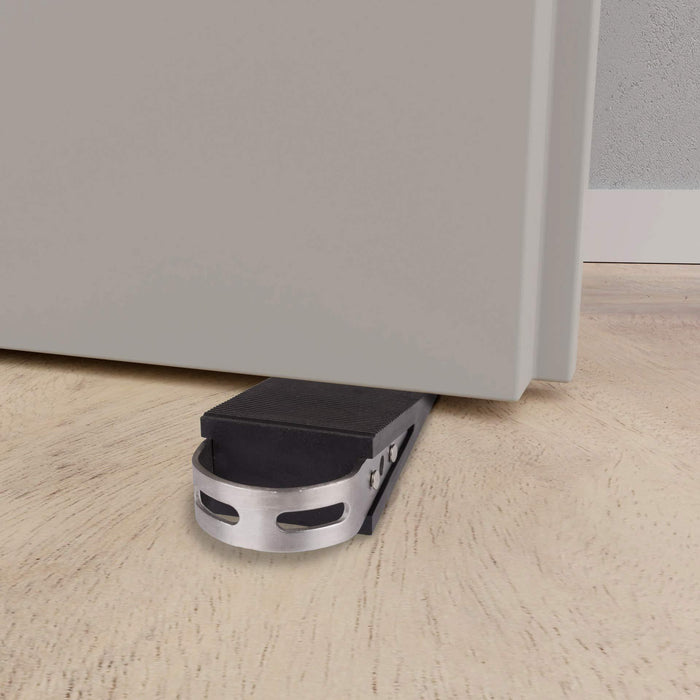 LouMaxx Türkeil mit Griff in Edelstahl-Optik 2er Set – Türstopper Boden praktische Handhabung durch den Griff