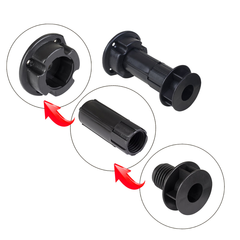 LouMaxx Sockelfüße 4er Set verstellbare Füße Schwarz | Möbelfuß 100-120mm für Küche oder Bad |verstellbare Möbelfüße mit Montagematerial |Möbelfüße höhenverstellbar |stabile Küchenfüße 200kg Tragkraft