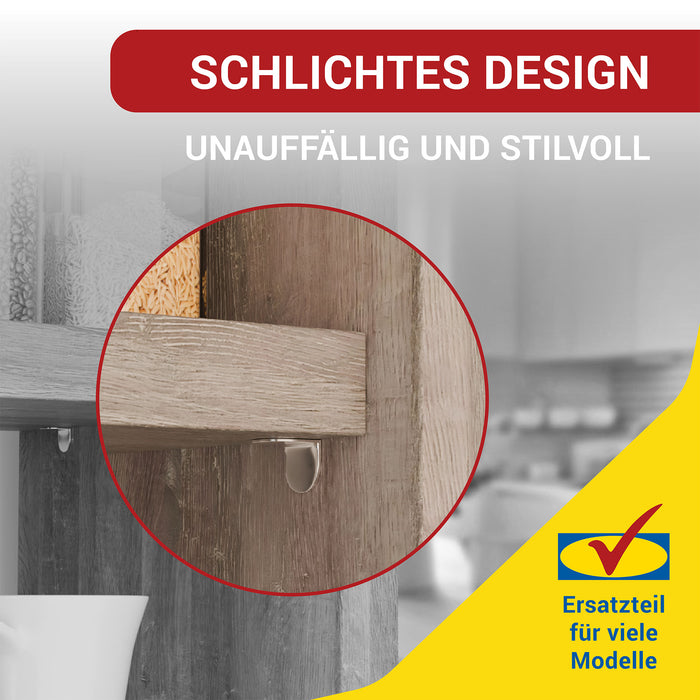 LouMaxx Winkelbodenträger Regalbodenträger 5mm - 40er Set Einlegebodenhalter Metall vernickelt - Einfach zu montierende Bodenträger für 5mm Lochbohrungen – Regalbodenhalter made in Europe