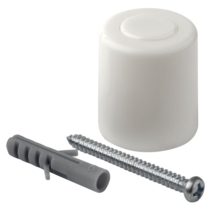 LouMaxx Türstopper Boden Schrauben aus Kunststoff - 3er Set in weiß - Türstopper Boden - Türstopper Kunststoff - Türstopper Bodenmontage