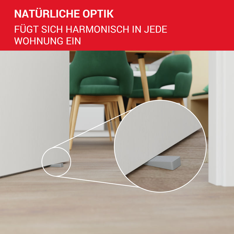 LouMaxx Türkeil - Türstopper Boden 3er Set, grau - Türstopper Keil aus Gummi - Türstopper Gummi - Türkeil Gummi