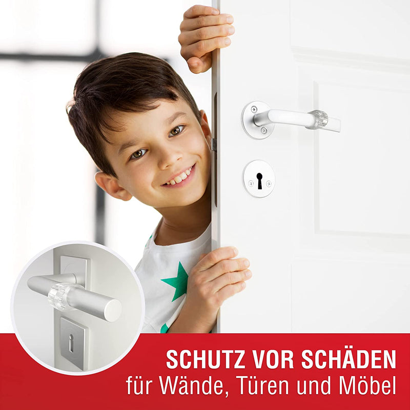 LouMaxx Türklinkenpuffer - 6er Set transparente Türstopper für Türklinke und Fensterklinke Anschlagdämpfer zum Schutz vor Macken
