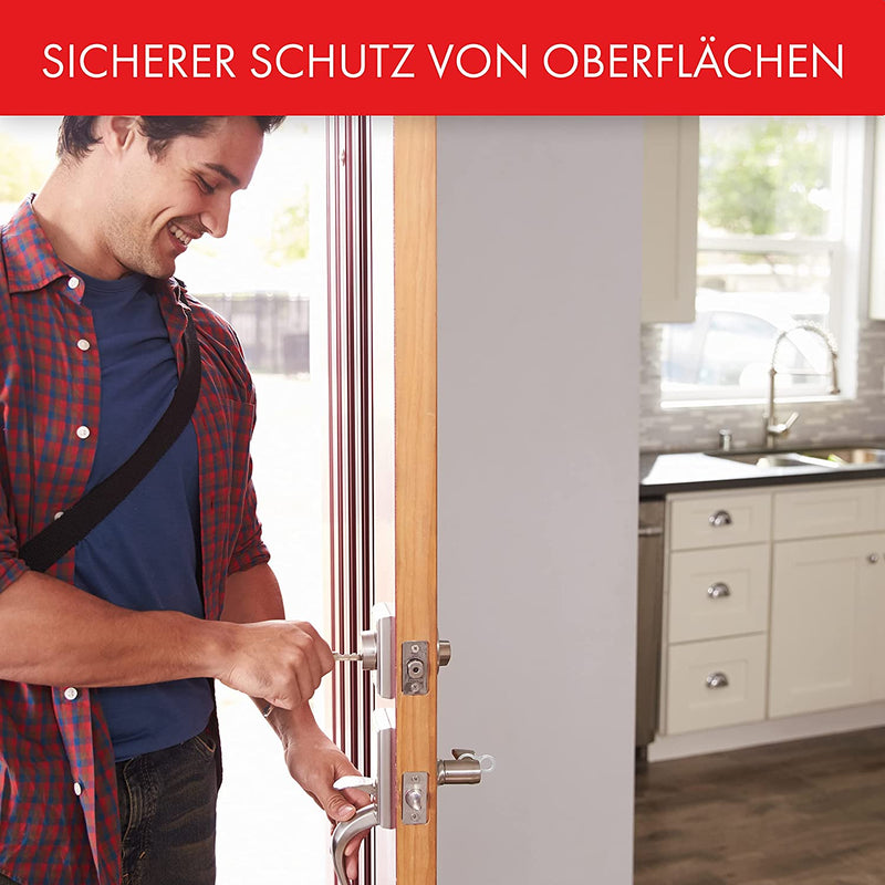 LouMaxx Türklinkenpuffer - 6er Set transparente Doppel Türstopper Klinke – Türgriff Puffer - Türgriff Stopper - Türgriff Schutz