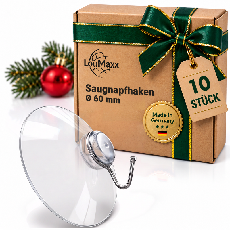 Saugnapf-Haken Ø 60 mm transparent - 10er-Set
