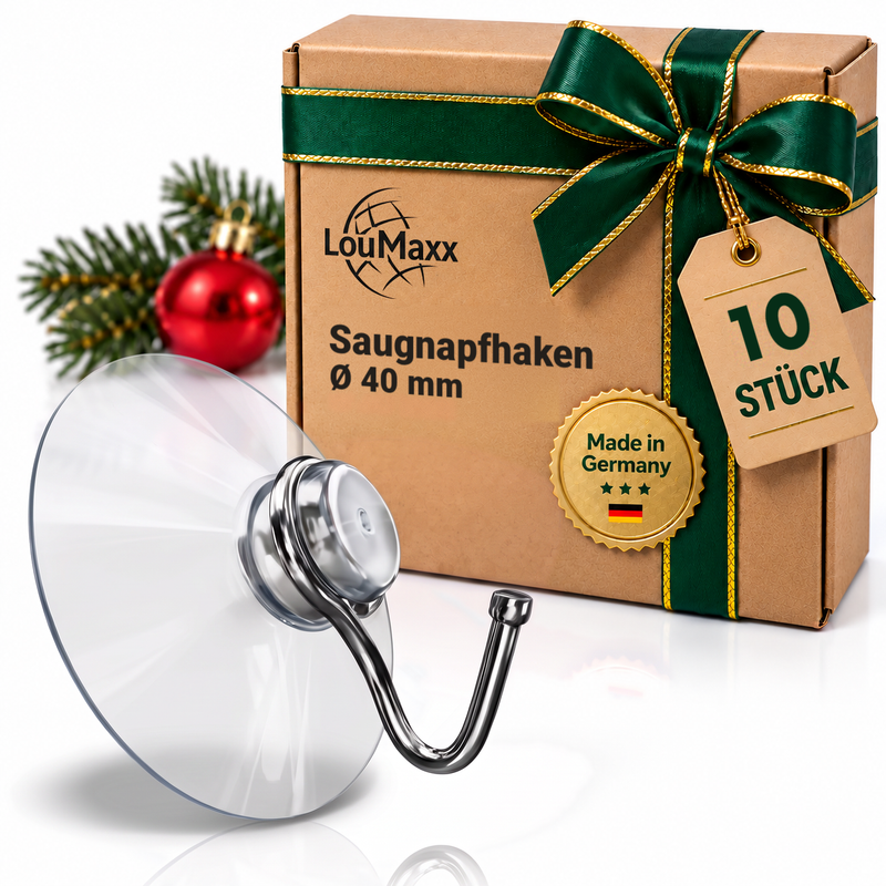 Saugnapf-Haken Ø 40 mm transparent - 10er-Set