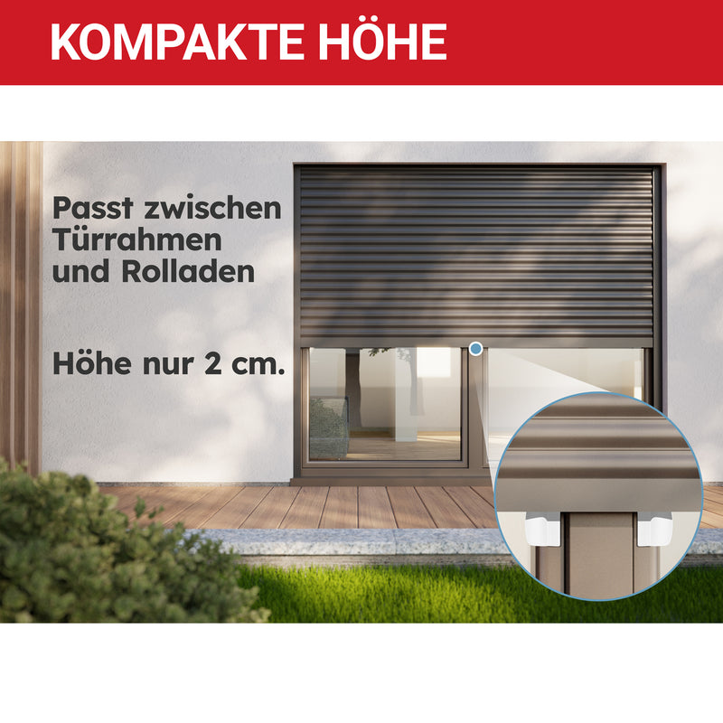 LouMaxx Balkontürgriff außen – Robuster Terrassentür Griff aus Aluminium - Wetterfester, langlebiger Türgriff Pulverbeschichtet in Weiß inkl. Montagematerial