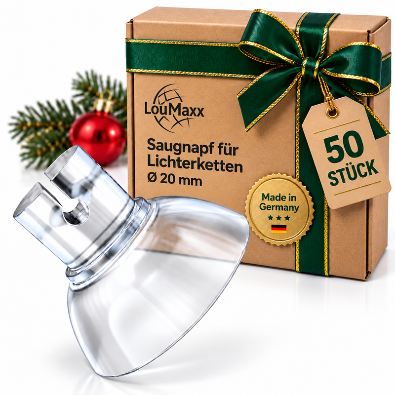 Saugnäpfe mit Kabelschlitz Ø 20 mm transparent - 50er-Set