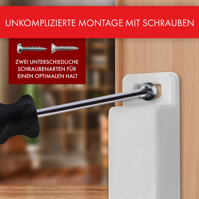 LouMaxx Magnetschnäpper stark - Haltekraft 4kg - 10er Set in weiß – Türmagnet - Magnetverschluss - Tür Magnet - Magnetverschluss Schrank - Magnet Türschließer - Magnet Schranktür