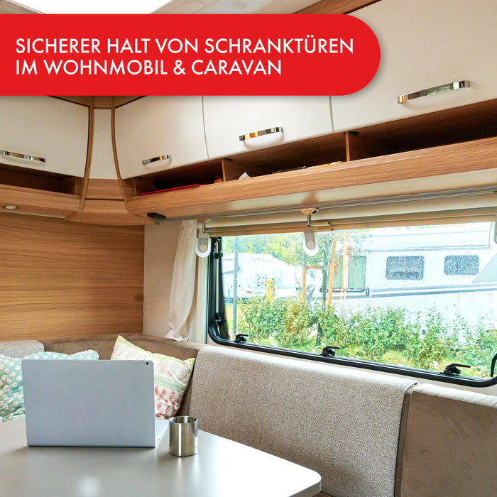 LouMaxx Magnetschnäpper stark - Haltekraft 4kg - 4er Set in weiß – Türmagnet - Magnetverschluss - Tür Magnet - Magnetverschluss Schrank