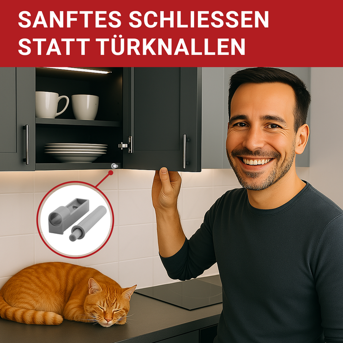 LouMaxx Softclose Tür dämpfer 10er Set – Möbel Dämpfer und Softclose Dämpfer für Küchenschrank/Schrank zum Softclose nachrüsten