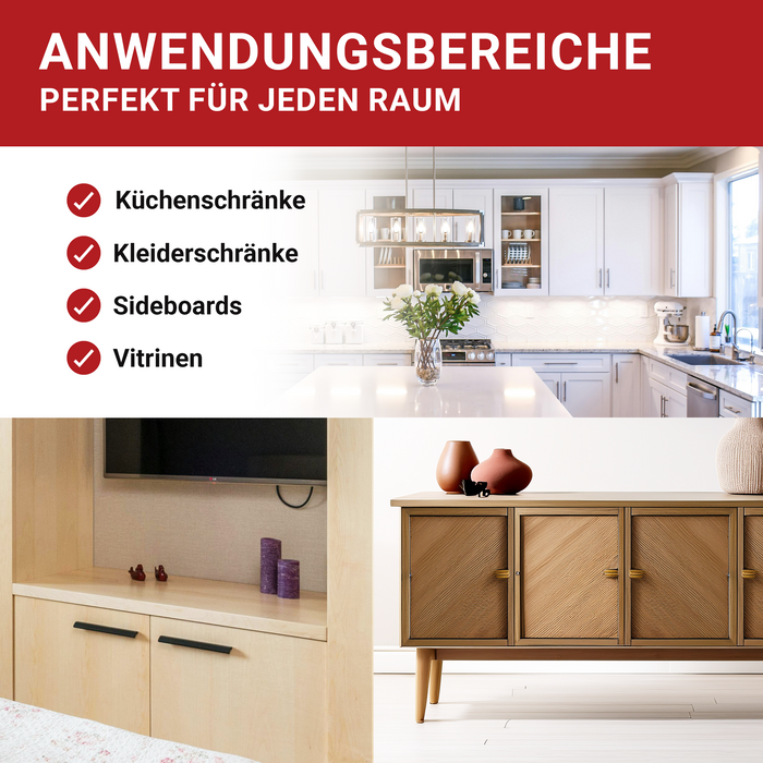 LouMaxx Softclose Tür dämpfer 10er Set – Möbel Dämpfer und Softclose Dämpfer für Küchenschrank/Schrank zum Softclose nachrüsten