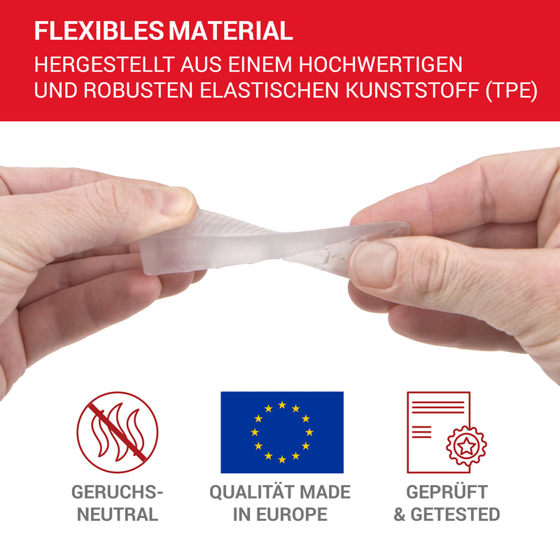 LouMaxx Türkeil - Türstopper Boden 3er Set, transparent - Türstopper Keil aus Gummi - Türstopper Gummi - Türkeil Gummi - Geruchsfreier Gummikeil