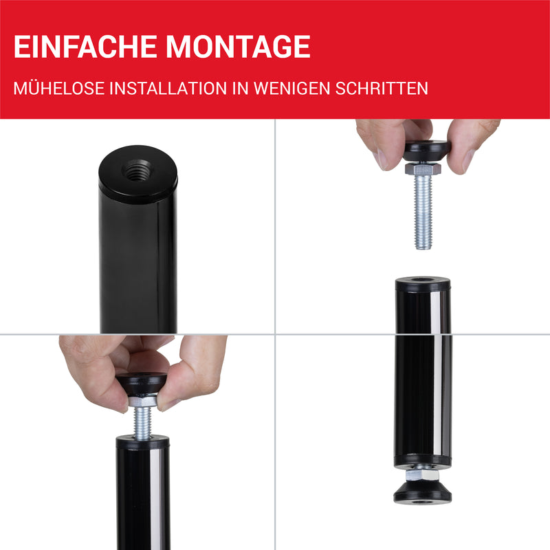 LouMaxx Regulierschraube M10 x 30mm– Verstellbare Füße inkl. Einschlagmutter - Nivellierfüße – Maschinenfuß M10 - Stellfuß M10 - Stellschrauben – 10er Set Verstellschraube