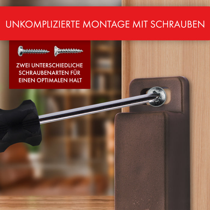 LouMaxx Magnetschnäpper stark - Haltekraft 4kg - 10er Set in braun – Türmagnet - Magnetverschluss - Tür Magnet - Magnetverschluss Schrank