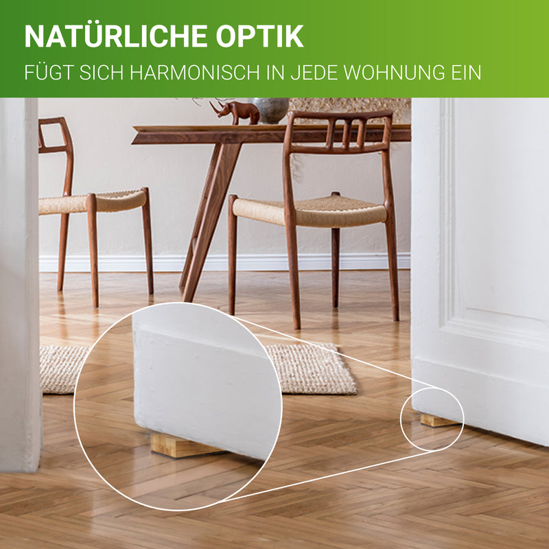 LouMaxx Bambus Türkeil Türstopper Boden 2er Set, Holz - Türstopper Keil aus naturbelassenem Bambus – Türstopper Holz – Türkeil Holz – Keile Holz