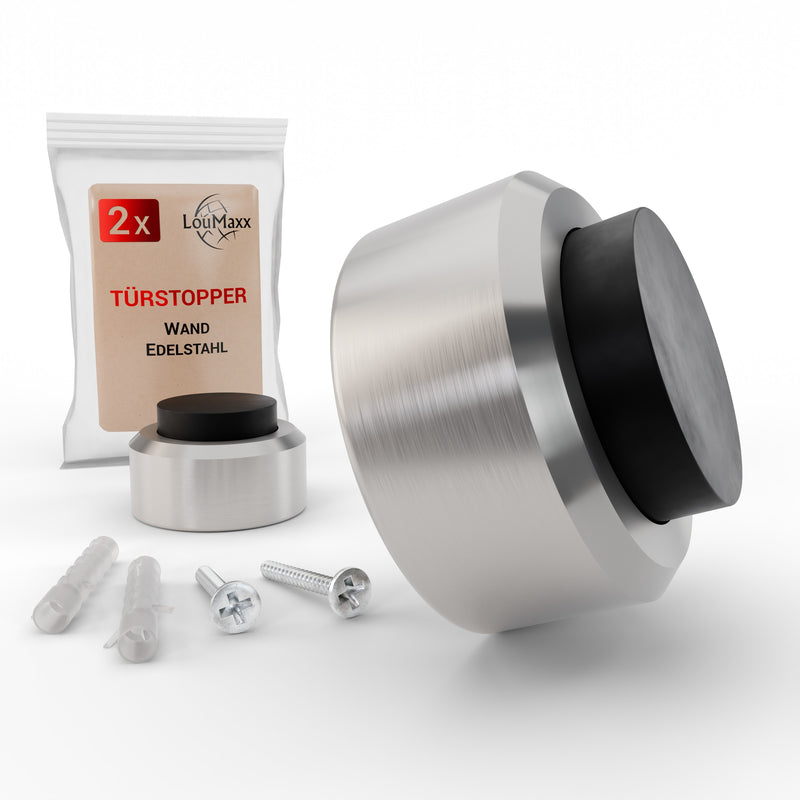 LouMaxx Türstopper Wand 2er Set – Wandtürstopper zum Schrauben – Türpuffer Wand zum Schutz Ihrer Wände und Zimmertüren