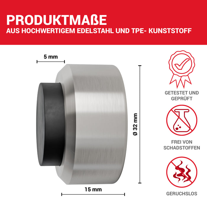 LouMaxx Türstopper Wand 2er Set – Wandtürstopper zum Schrauben – Türpuffer Wand zum Schutz Ihrer Wände und Zimmertüren