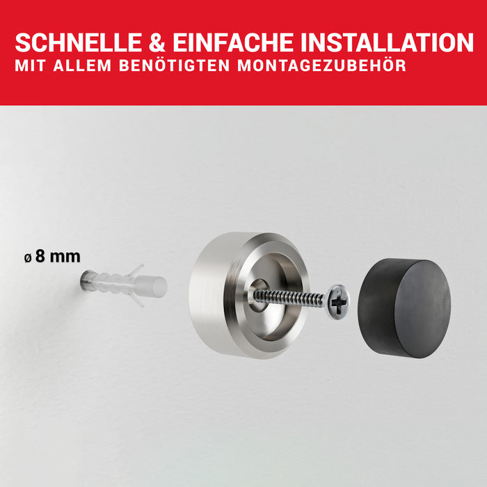 LouMaxx Türstopper Wand 2er Set – Wandtürstopper zum Schrauben – Türpuffer Wand zum Schutz Ihrer Wände und Zimmertüren