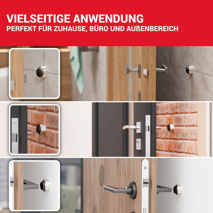 LouMaxx Türstopper Wand 2er Set – Wandtürstopper zum Schrauben – Türpuffer Wand zum Schutz Ihrer Wände und Zimmertüren