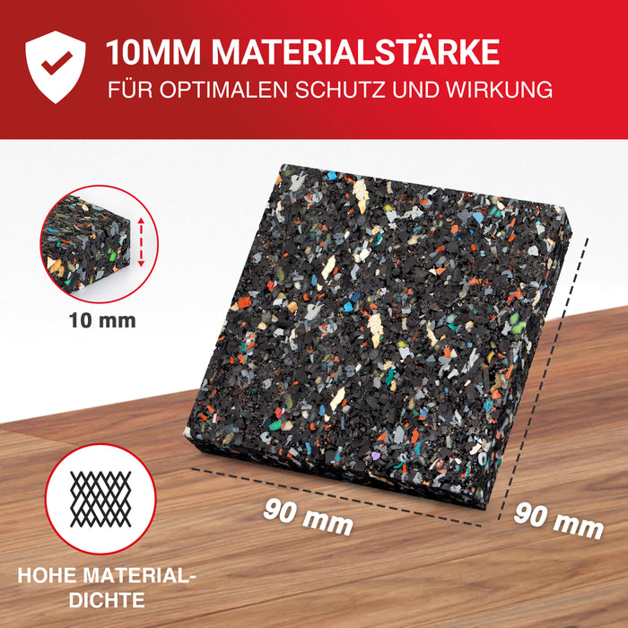 LouMaxx Antirutschmatte Waschmaschine 4er Set 9cm x 9cm-Waschmaschinenunterlage