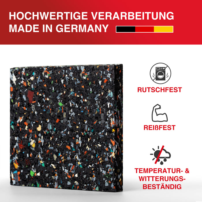 LouMaxx Antirutschmatte Waschmaschine 4er Set 10cmx10cm - Waschmaschinenunterlage – 1,5 cm dicke und rutschfeste Antivibrationsmatte