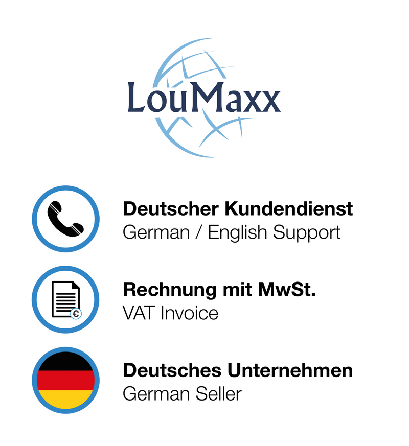 LouMaxx Lamellenstopfen 20x20 mm | Formrohrstopfen schwarz für Vierkantrohr 40x40 mm | Quadratische Zaunpfosten Kappen aus robustem Kunststoff | Rohrstopfen 20x20 mm für perfekten Schutz
