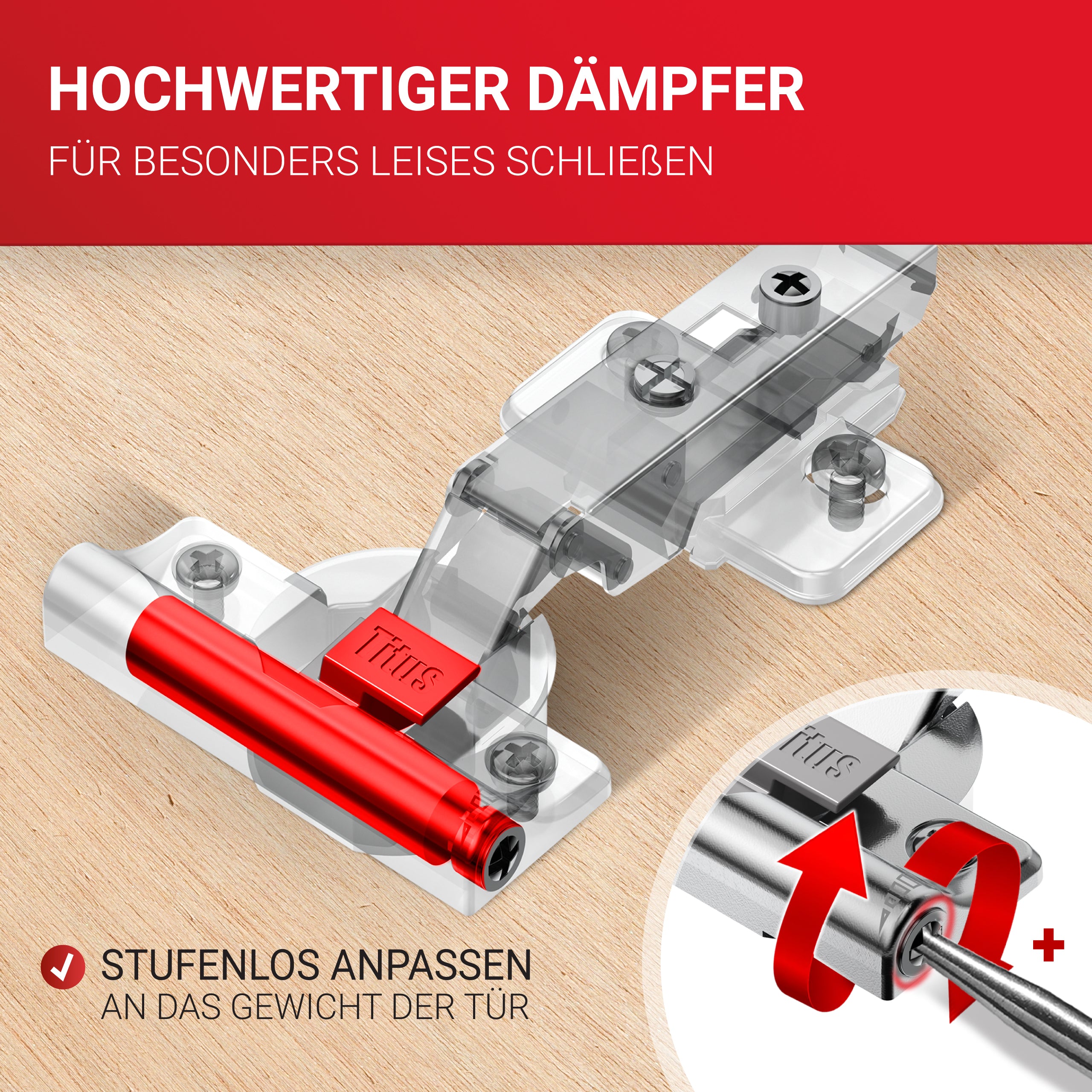 LouMaxx Softclose Scharnier Ø 35 mm mit integrierter Dämpfung – 2er Set Scharniere Schranktür Eckanschlag mit Topfscharnier Schablone