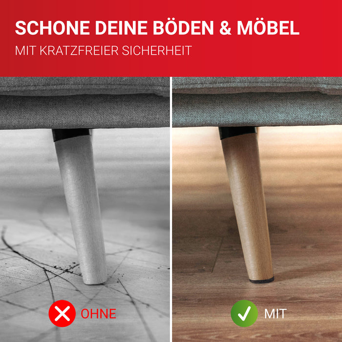 LouMaxx Antirutsch Pads selbstklebend | Anti Rutsch Pads Ø 30 mm | Rutschhemmende Möbelstopper mit extra starkem Halt – 24er Set Filzgleiter Gummi Noppen in Braun…