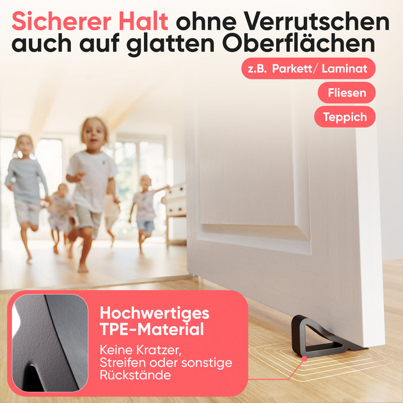 LouMaxx Fensterstopper – 2er Set Türkeile aus Gummi für Fenster und Türen – flexibel, rutschfest und vielseitig einsetzbar