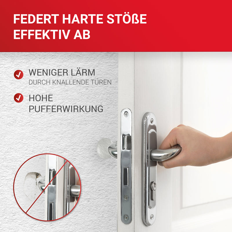 LouMaxx Türstopper Wand transparent selbstklebend Ø 40 mm – 12er Set Wandtürstopper 12 mm dick – der Premium-Schutz für Wand und Tür – Türpuffer Wand als Wandpuffer und Wandschutz Türklinke gegen Türanschlag