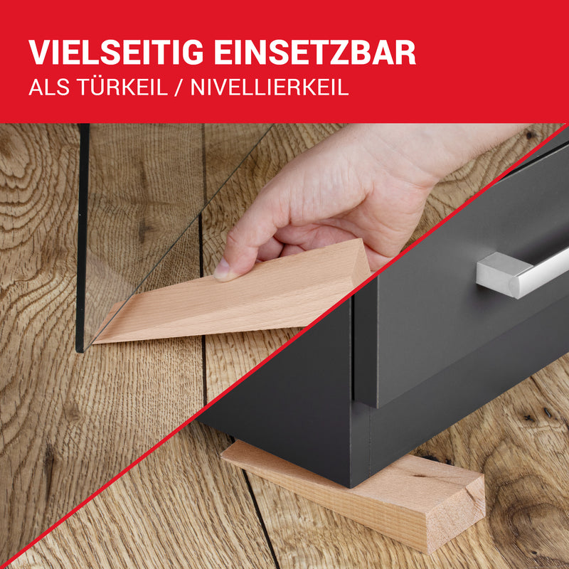 LouMaxx Holzkeile Buche 180x60x30 mm, 2er Set