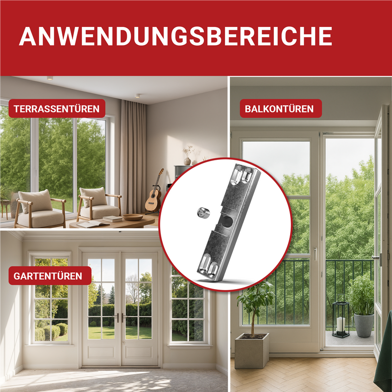 Balkontür-Schnäpper unsichtbar – mit Feder, inkl. Schrauben