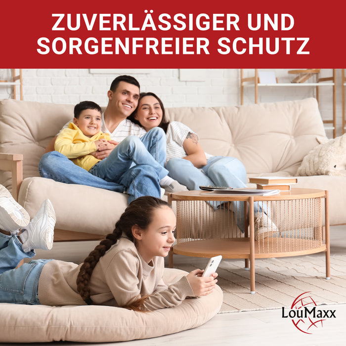 LouMaxx Mini-Möbelfüße 8 Stück Ø 20mm H 10mm - Möbelbeine Kunststoff für Kommoden Schränke Regale - Bodenabstandshalter mit 8 Schrauben Made in EU