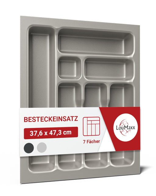 Besteckeinsatz 45 cm silbergrau