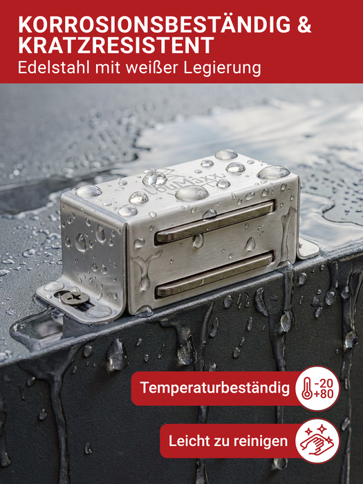LouMaxx Magnetschnäpper stark - Haltekraft 4kg - 10er Set aus Edelstahl – Türmagnet - Schrankmagnet – Möbelmagnete