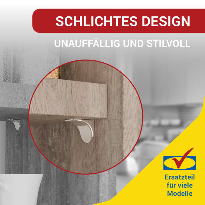 LouMaxx Winkelbodenträger mit Doppelzapfen | 50er Set Regalbodenträger | Sicherheits Bodenträger 5mm | Einlegeboden Halter aus Zamak vernickelt…