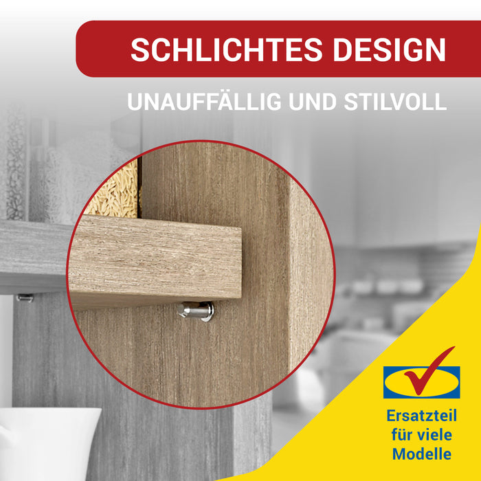 LouMaxx Bodenträger 5 mm 100 Stück mit Ring für Bohrung – Einlegeboden Halter - Fachbodenträger - Bretthalter - Regalbretthalter - Regalbodenträger